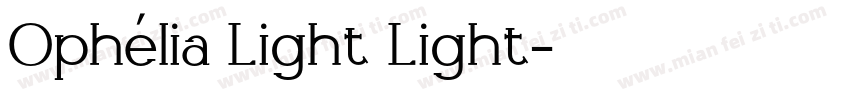 Ophélia Light Light字体转换